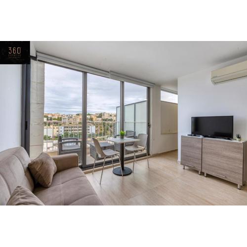 1BR penthouse with PRVT balcony in St Julians by 360 Estates