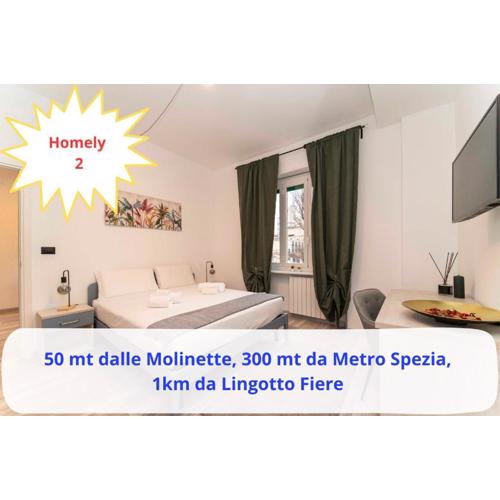 2 Homely Torino - 50 mt dalle Molinette, 300 mt da Metro Spezia, 1k m da Lingotto Fiere
