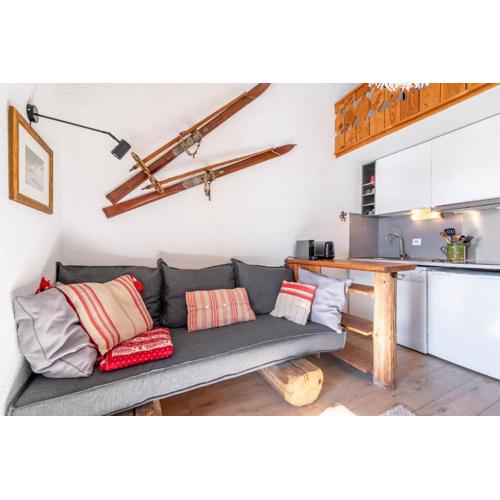 2 pièces duplex, skis aux pieds, balcon