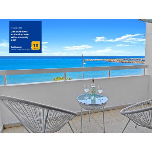 2BR SEAFRONT Apt in city center with community pool