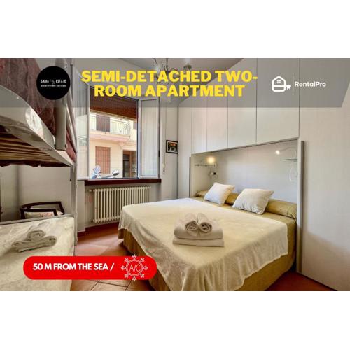[50mt dal Mare] Bilocale semi-indipendente con A/C