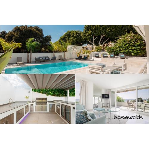 6 bedroom villa, with heated pool and sea views, next to the beach of Costabella