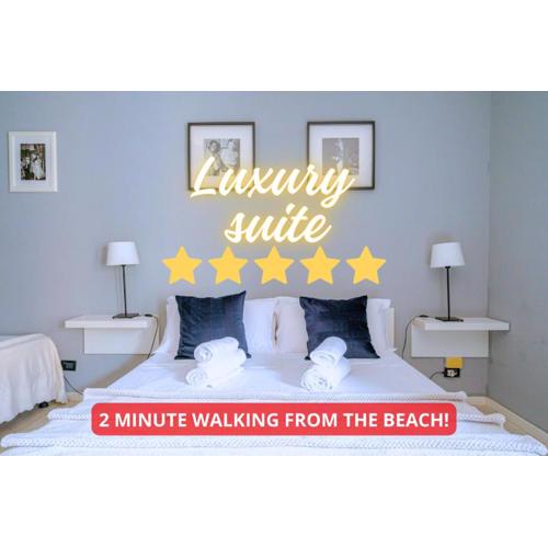 A 300m dal Mare, 3 Suite di Lusso, Balcone Vista Mare, Gym, Vasca e Doccia Cromoterapia, Netflix Gratuito