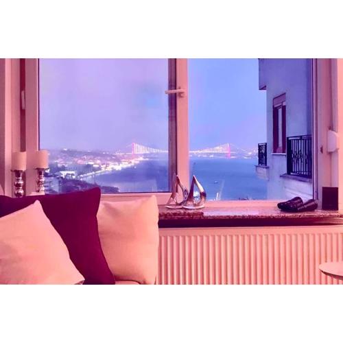 A million dollar view of the Bosporus and balcony