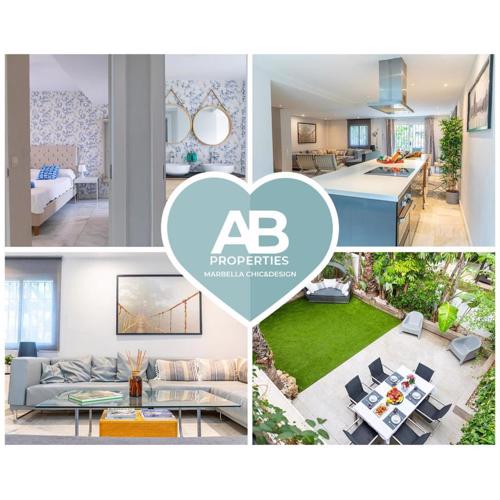 AB Properties -Design House Marbella- 3 mn de Puerto Banus Beach - Golden Mile - Tropical Garden and Pool