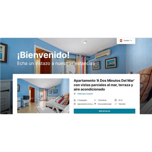 Apartamento a solo 1 minuto de la playa, climatizado
