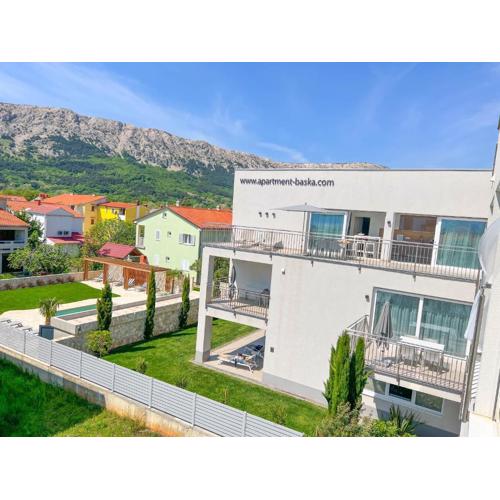 Apartment Baska, exklusive Apartments mit Poolarea in Baska, Krk - Kroatien