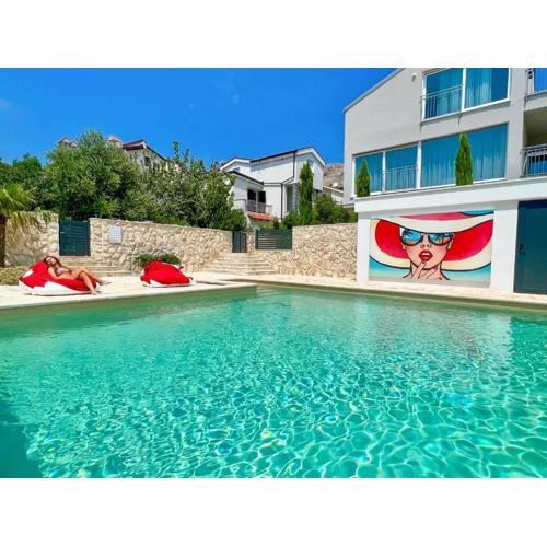 Apartment Baska mit Poolarea - Krk, Kroatien
