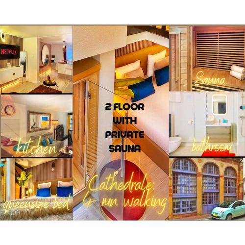 Apartment Duplex with Sauna City- Center Cathedrale