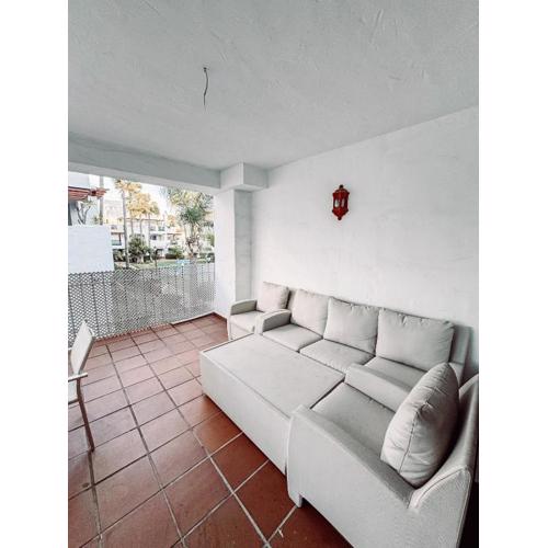 Apartment with pool and big terrace with pool view and near to beach