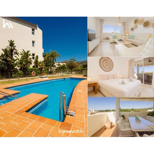 Apartment with pool and private terrace with sea views in Elviria
