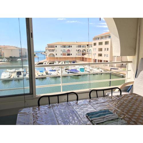Appartement 2 pièces cabine, vue canal, parking privé, animaux admis - FR-1-338-311