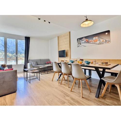Appartement 3 pièces pour 8 à Tignes, proche pistes, balcon, TV, lave-vaisselle, non-fumeur - FR-1-411-535