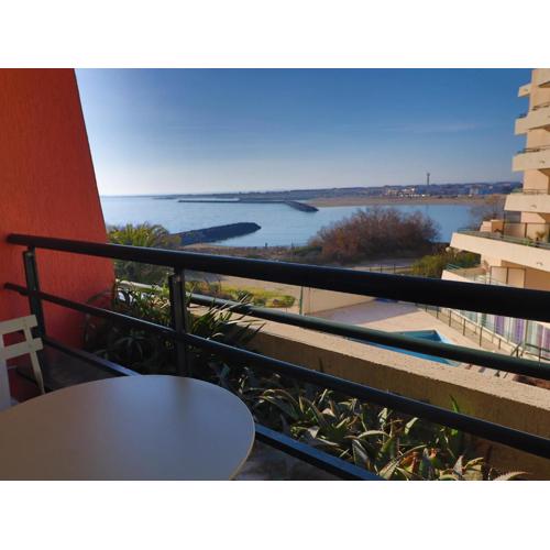 Appartement climatisé avec loggia, 2 pièces, 4 pers, 2 Clés vacances à Sète - FR-1-472A-248