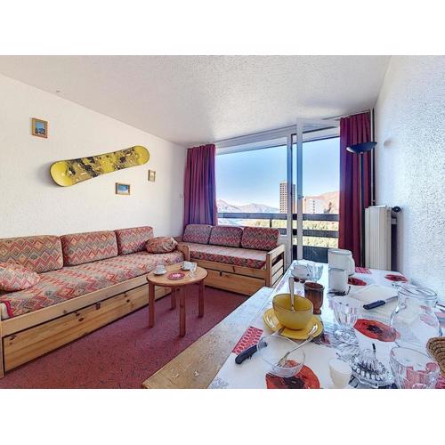 Appartement cosy, 4 pers, balcons, aux pieds des pistes - FR-1-344-1044