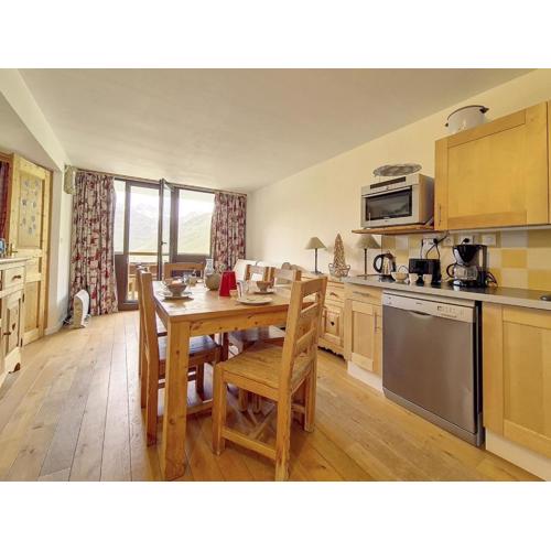 Appartement ensoleillé, 2 pièces cabine, balcon sud, pour 6 pers., centre station, près des pistes - FR-1-344-1178