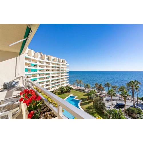Beach front apartment with pool
