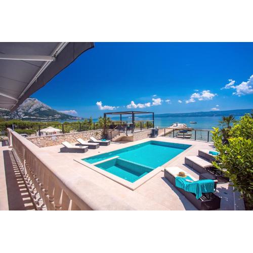 Beachfront Villa Draga with 32sqm private, heated pool, 4 bedrooms, sea view