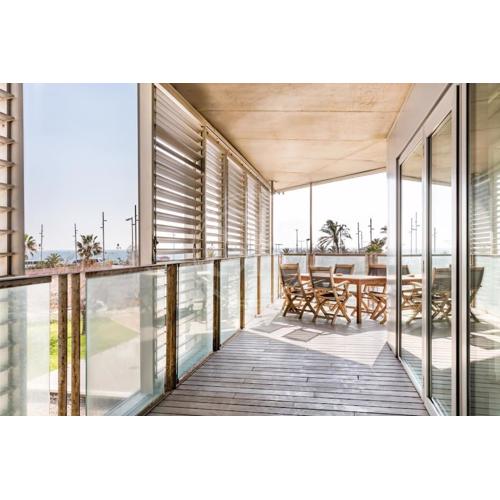 Beachfront with terrace