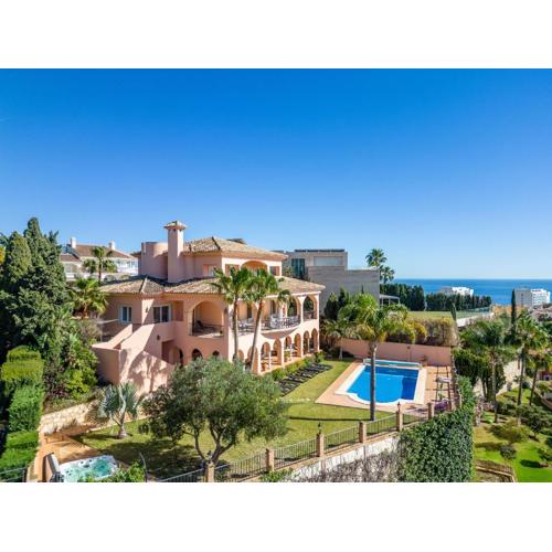 Beachside villa with panoramic sea views