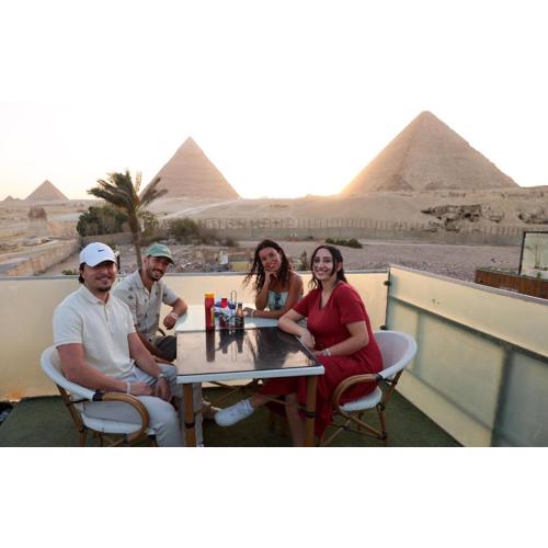 Blue Scarab Pyramids View