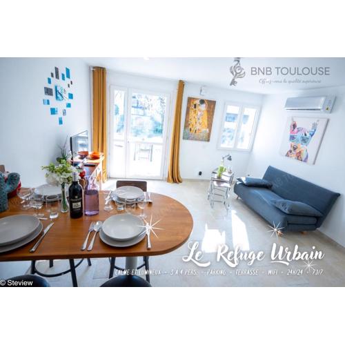 BNB TOULOUSE - Refuge urbain - Clim - Terrasse - Parking - WiFi - Proche transports