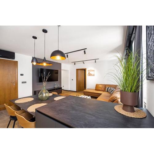 Brown apartment in city center