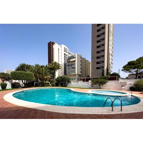 Calpe apartamento lujoso bajo terasa piscina aire cerca playa pueblo