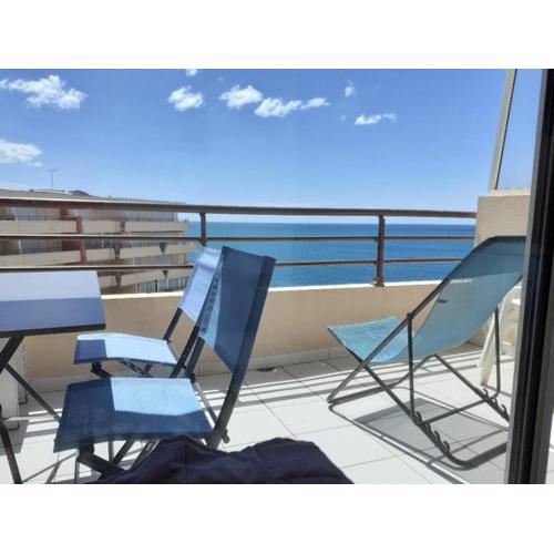 Charmant 2 pièces cabine à Sète, vue mer, parking, terrasse - FR-1-472A-196