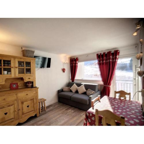 Charmant 2P 4 pers., 25m², Sud, en bas des pistes, Les Menuires - FR-1-178-371