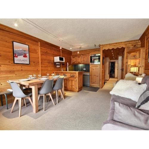 Charmant appartement 3 pièces, balcon, 6 pers, sur les pistes, WiFi, La Plagne - FR-1-455-241