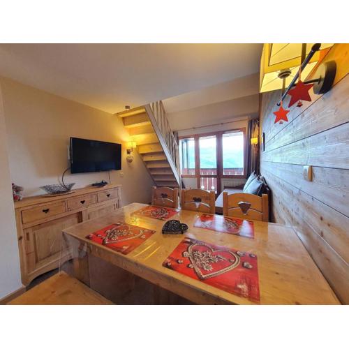 Charmant duplex 8 pers avec balcon, proche pistes et navette à La Plagne - FR-1-353-97