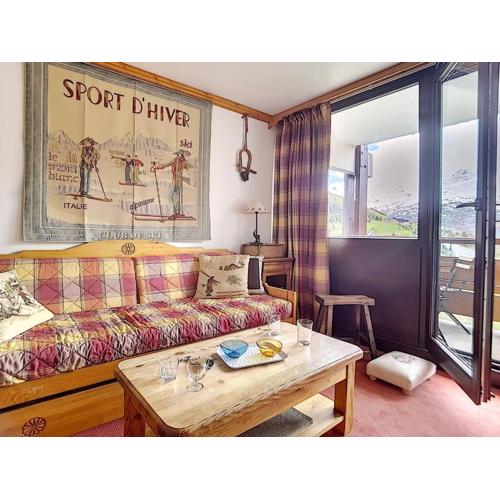 Charmant T2 avec Balcon Sud, Proche Pistes et Commerces, Idéal Familles, Les Belleville - FR-1-344-838