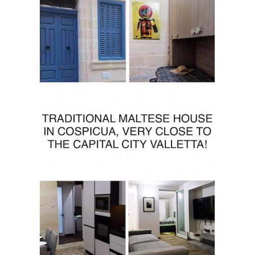Charming and gorgeous traditional house in Cospicua which is only a two minute walk away to the city centre makes it perfect for a cozy stay in Malta