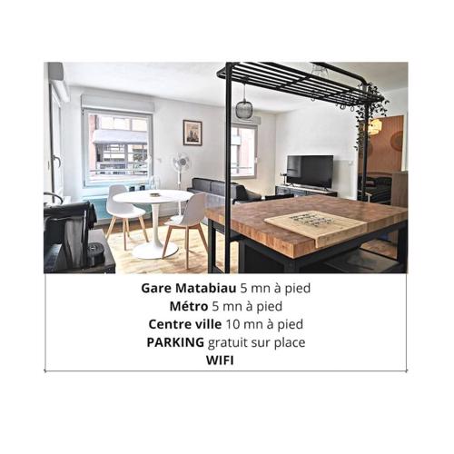 Chez Serge - Petit Matabiau - 2/4 pers - Pkg/Centre
