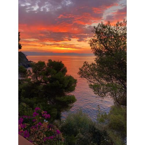 Cokkinis villa with garden overlooking the sea