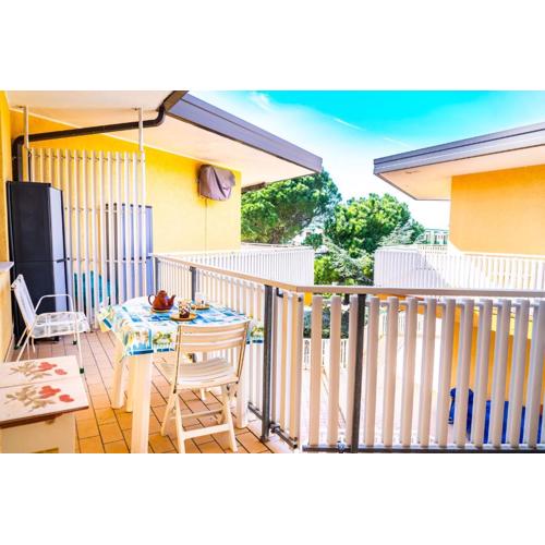 Colourful apartment with terrace in Bibione