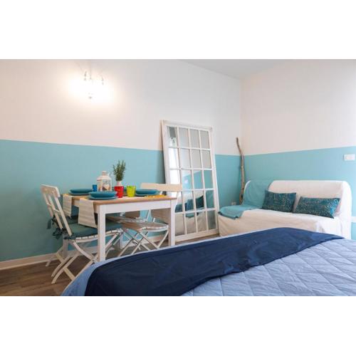 Colourful modern studio by the sea