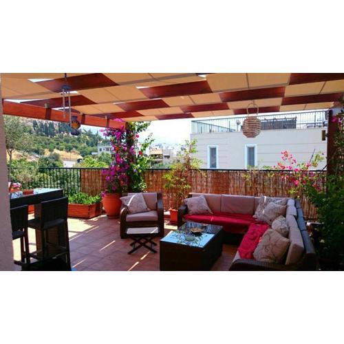 Cozy apartment in Acropolis with roof garden