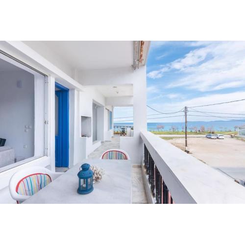 Cycladic flat with sea view and BBQ grill