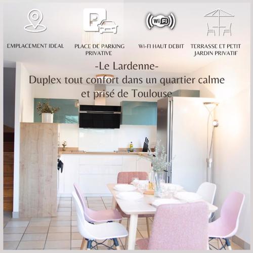 Duplex le Lardenne - proche Hôpital - Clim - Terrasse - Parking