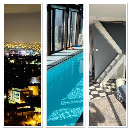 ECO STUDIOS mezzanine wifi piscine stationnement gratuit terrasse dans jardin