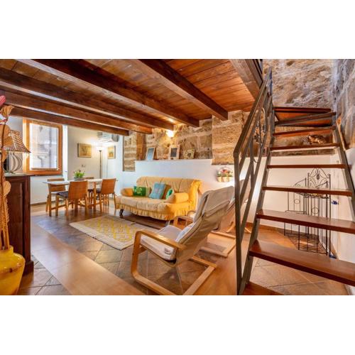 Emerald attic in Old Town by sea