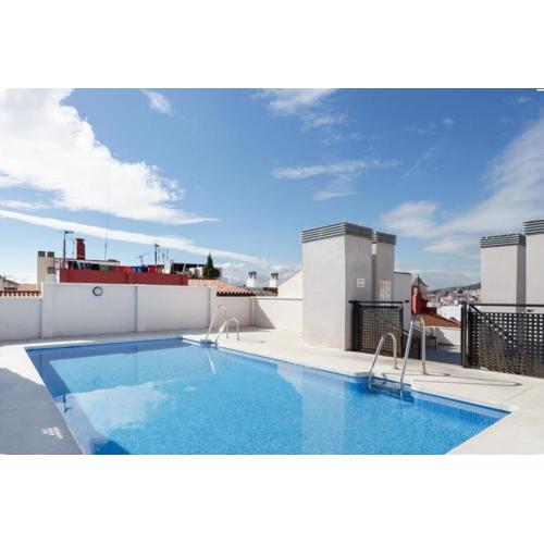Family apartment Patio&Swimming pool in center Malaga
