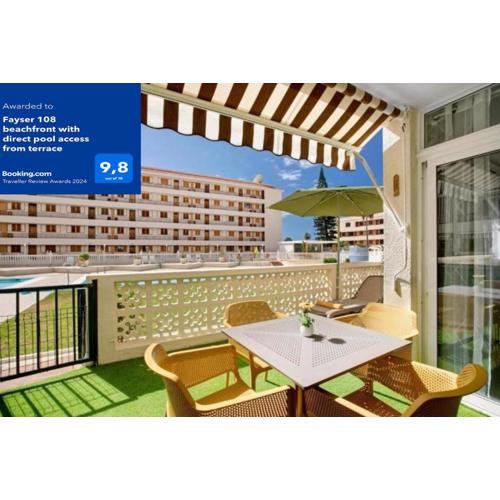 Fayser 108 beachfront with direct pool access from terrace