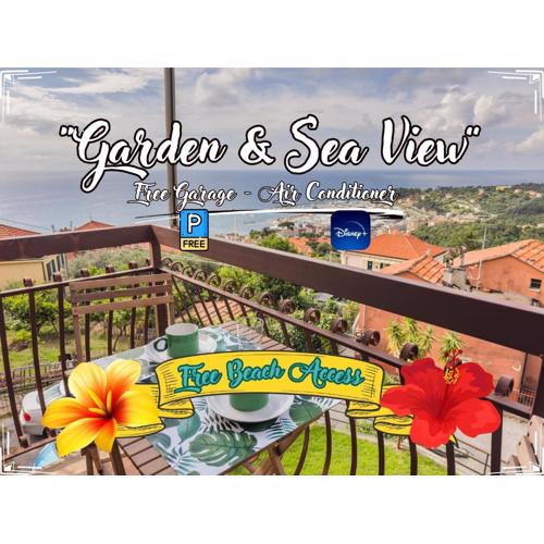 Garden & Sea View - Free Beach Access and Garage - WiFi