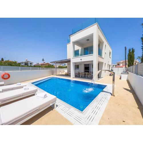 Geo Panoramic Villa Konnos - Pool, Game Room, Gym