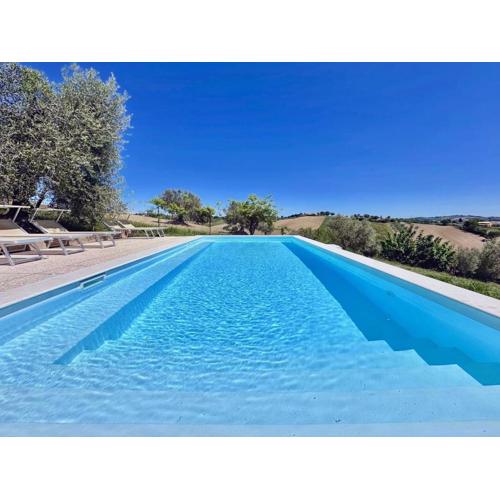Historic farmhouse in Senigallia with swimming pool, barbecue, gym, olive grove and garden