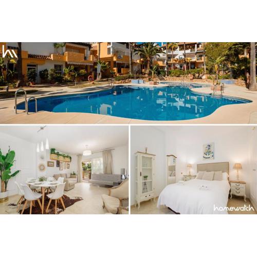 Holiday home first line beach with direct access to the pool and private garden