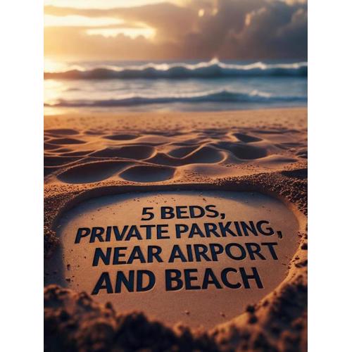 Home with parking near the Airport and beach